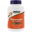 Pancreatin 10X 200mg 250 Capsules NOW Foods