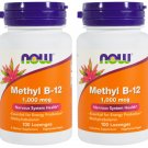 Now Foods Methyl B-12 1000mcg Cognitive Function Support 100 Lozenges (2 Pack)