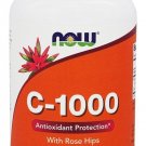 NOW Foods Vitamin C-1000 W/ Rose Hips, & Bioflavonoids 250 Tablets - Antioxidant