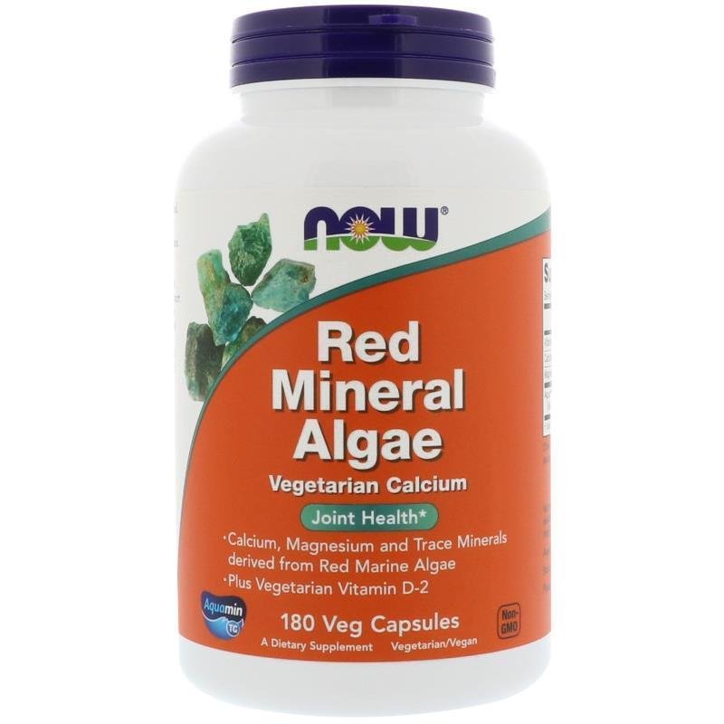 Red Mineral Algae 180 Veg Capsules Now Foods