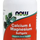 Calcium-Magnesium with Vitamin D and Zinc 120 Softgels NOW Foods