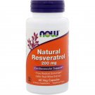 Natural Resveratrol, 200 mg, 60 Veg Capsules NOW Foods