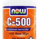 Now Foods C-500 With Rose Hips 250 Tablets