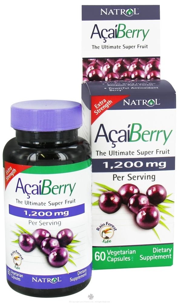 Natrol Acaiberry Extra Strength 1200mg 60 Vegetarian Capsules