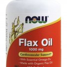 NOW Foods - Organic Flax Oil 1000 mg Cardiovascular Support - 100 Softgels