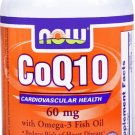 NOW Foods CoQ10 Cardiovascular Health with Omega-3 Fish Oil 60 mg - 60 Softgels