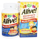 Natures Way Alive Childrens Chewable Multi-Vitamin - Natural Orange and Berry