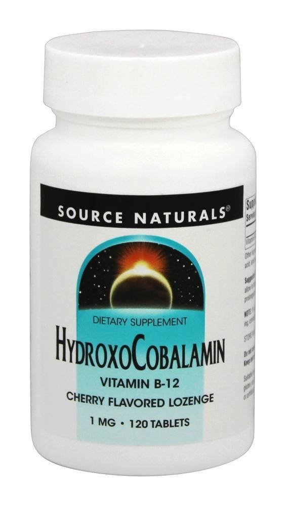 Source Naturals - HydroxoCobalamin Cherry Flavored 1 mg. - 120 Lozenges