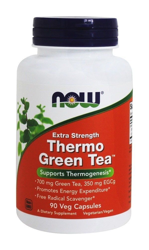 NOW Foods Extra Strength Thermo Green Tea 700mg - 90 Vegetarian Capsules