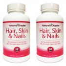 2x Hair, Skin & Nails Vitamins Biotin 5000mcg - 60 Capsules