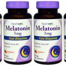 4x Natrol Melatonin 3mg Fast Dissolve Tablets 90 ea