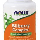 NOW Foods Bilberry Complex 80mg with Beta Carotene and Riboflavin - 50 Capsules