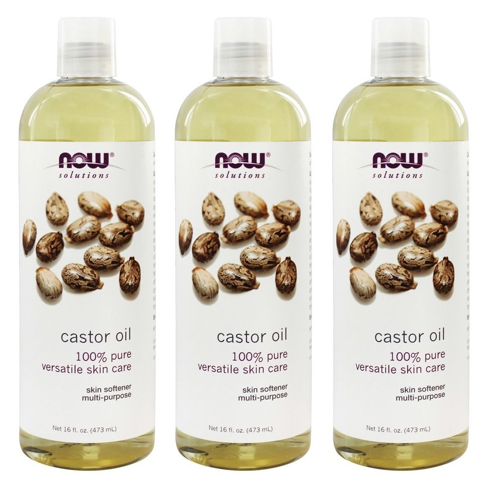 3x NOW FOODS 100% Pure Castor Oil 16 oz Versatile Skin Care