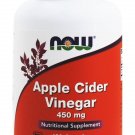 NOW FOODS Apple Cider Vinegar 450mg - 180 Caps - Free Shipping - Made in USA