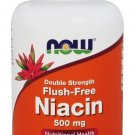 Niacin Flush-Free Double Strength 500mg 90 Vcaps NOW Foods