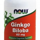NOW Foods Ginkgo Biloba 60 mg For Cognitive Function - 120 Vegetarian Capsules
