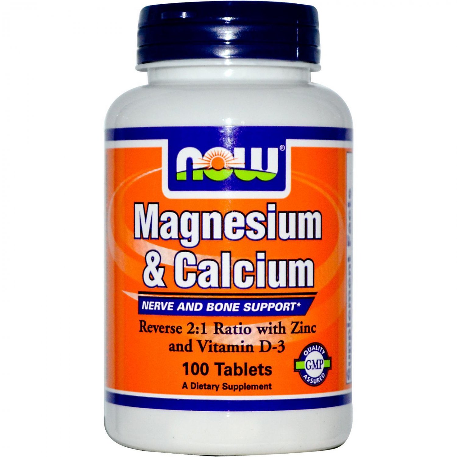 Magnesium & Calcium 1:2 Ratio 100 Tabs NOW Foods
