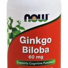 Ginkgo Biloba 60mg 60 Vcaps NOW Foods