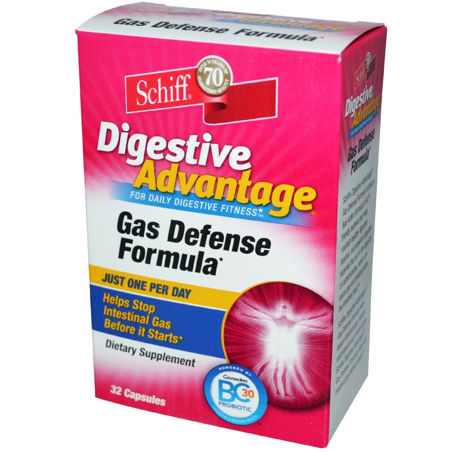 Schiff Digestive Advantage Gas Defense Formula Capsules 32 Capsules