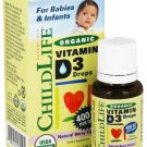 ChildLife Essentials Organic Vitamin D3 Liquid Drops Berry 400 IU - 10 ml