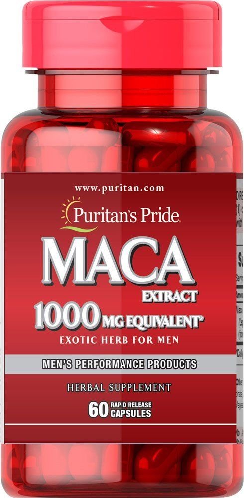 Puritan's Pride Maca 1000 mg Exotic Herb for Men 60 Capsules