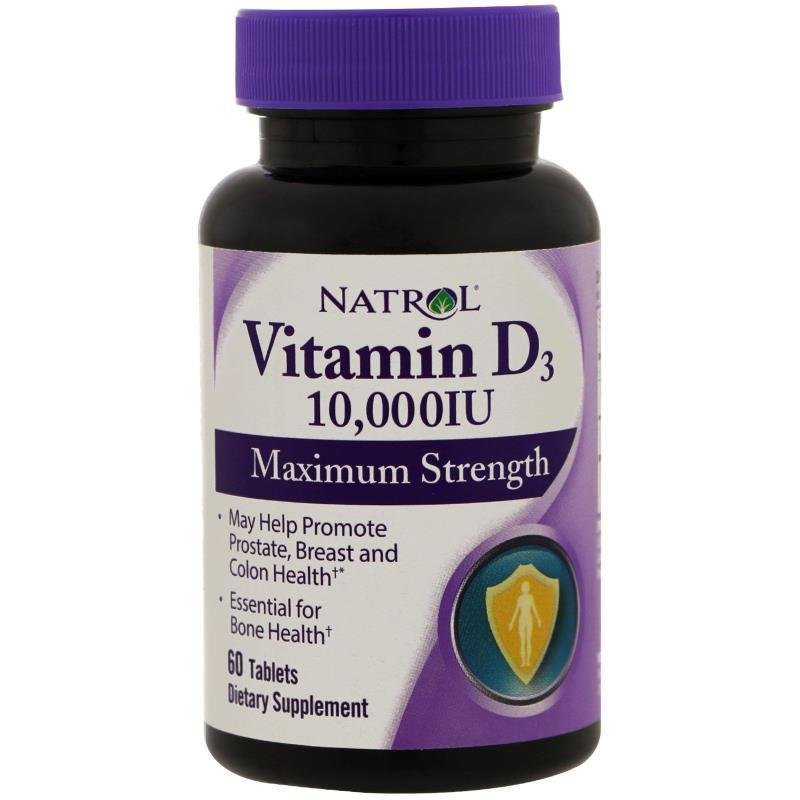 Natrol Vitamin D3 Maximum Strength 10000 IU - 60 Tablets