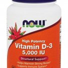 Vitamin D-3 5000 IU 120 Softgels - NOW Foods