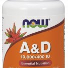 Vitamin A & D 100 Sgels 10000/400 by Now Foods