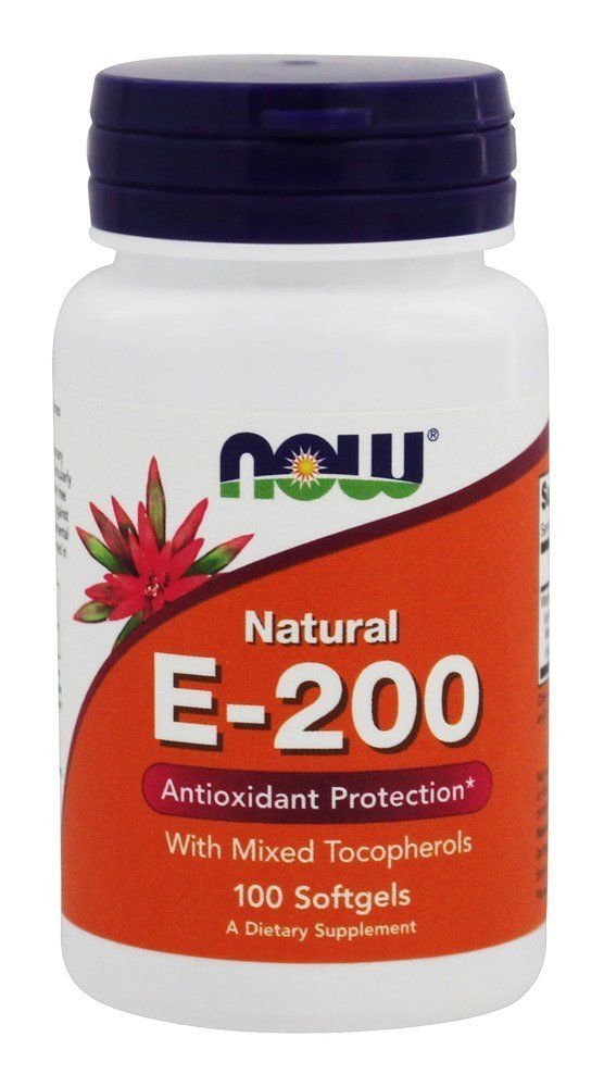 NOW Foods Vitamin E Mixed Tocopherols/Unesterified 200 IU - 100 Softgels