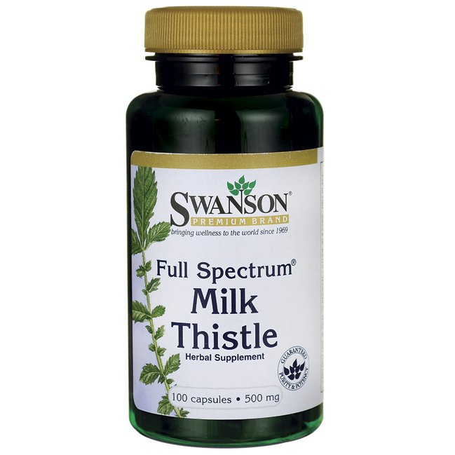 Swanson Full Spectrum Milk Thistle 500 mg 100 Caps