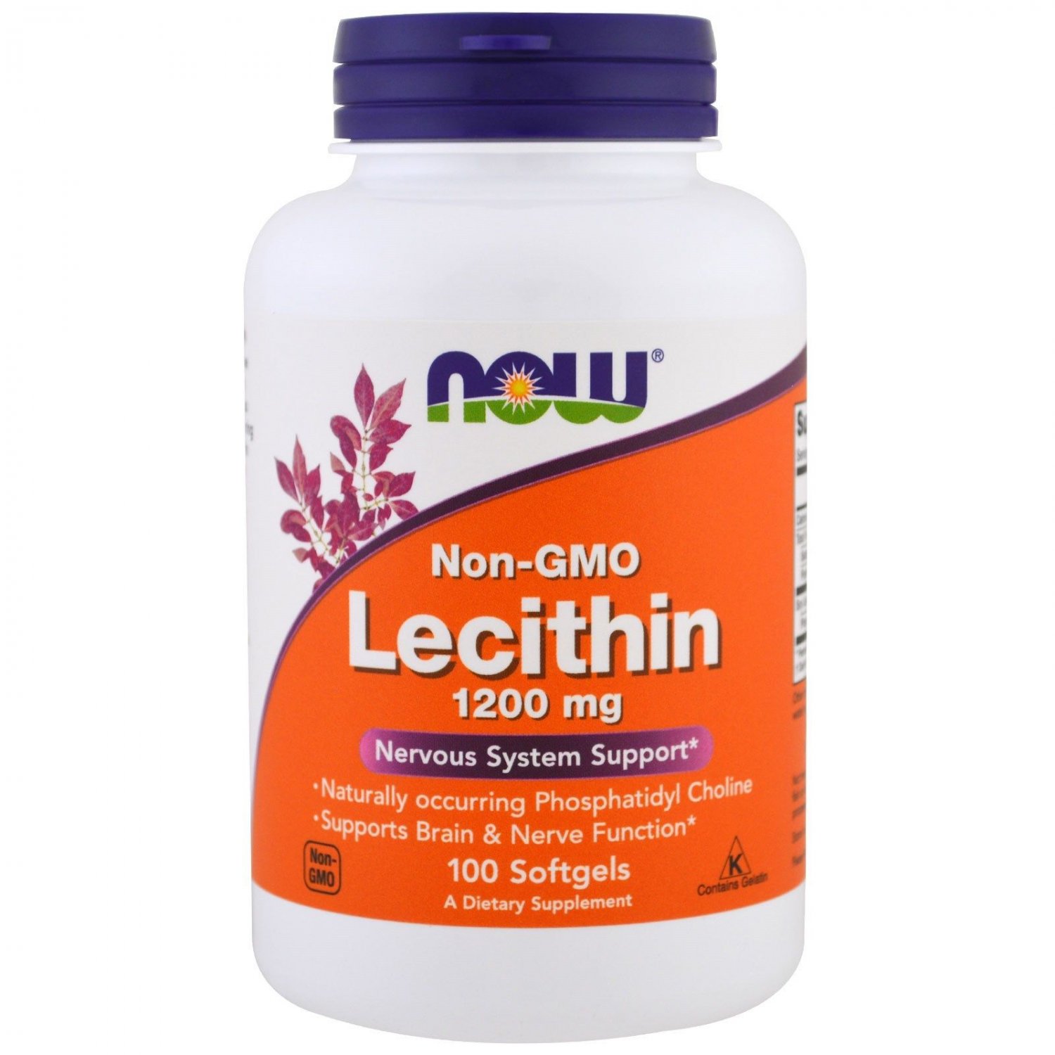 Lecithin 1200mg 100 Softgels By Now Foods