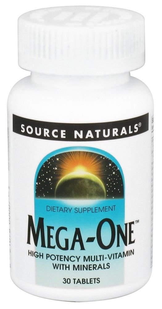 Mega-One Multiple, Source Naturals, 30 Tablet with Iron
