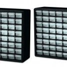 2x AKRO-MILS 10164 Drawer Bin Cabinet, 6-3/8 In. D, 20 In. W