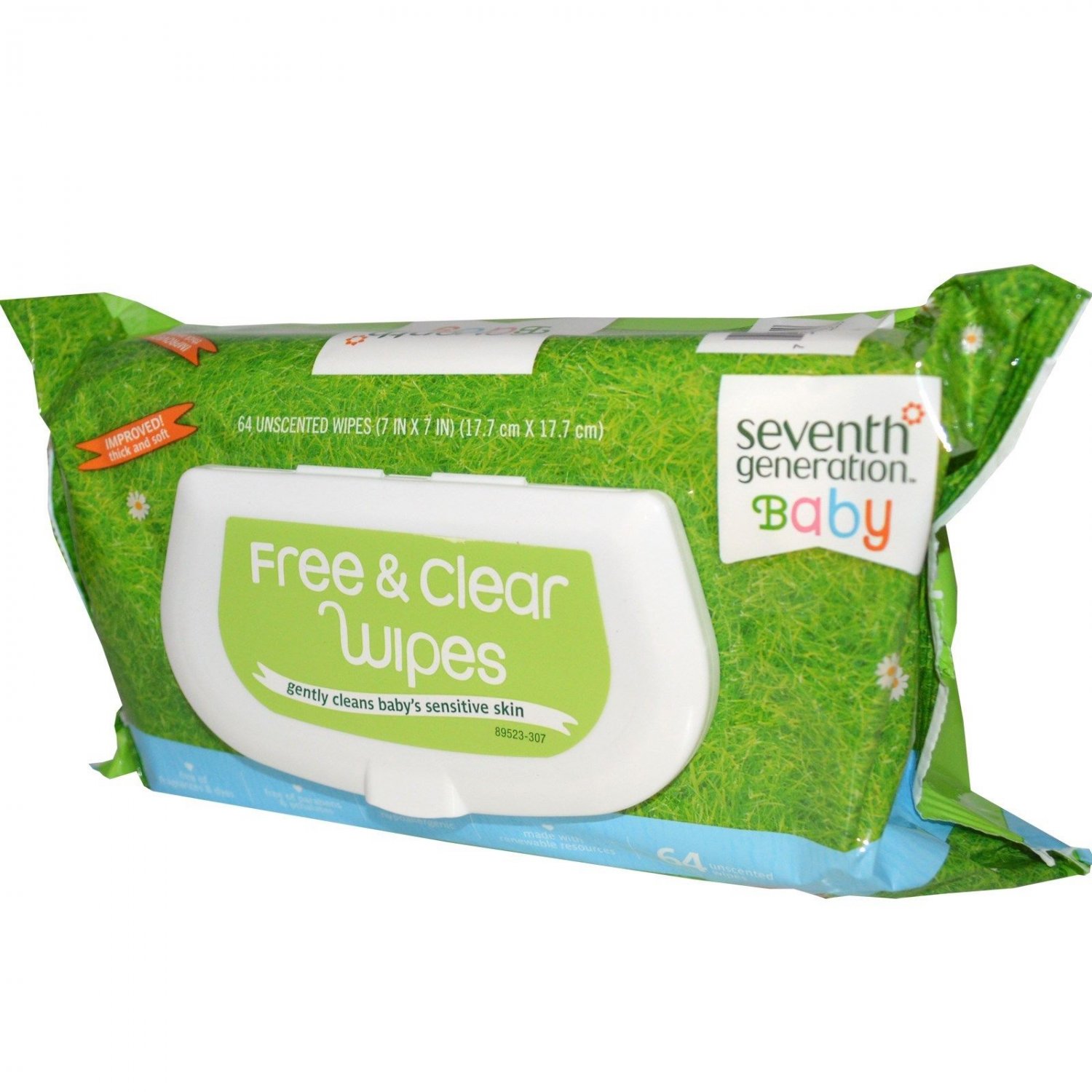 SEVENTH GENERATION - Free and Clear Baby Wipes - 64 Wipes