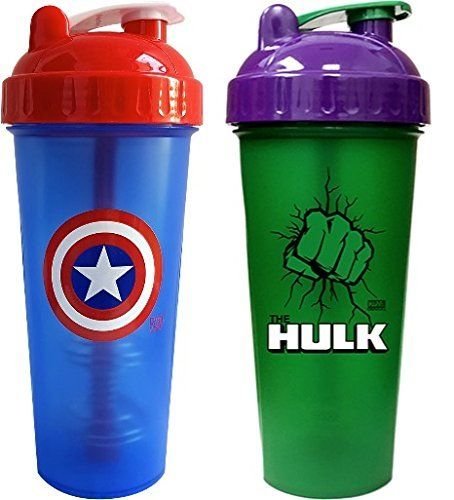 PerfectShaker Hero Series Shaker Captain America/Hulk Combo (800ml)