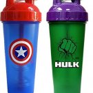 PerfectShaker Hero Series Shaker Captain America/Hulk Combo (800ml)