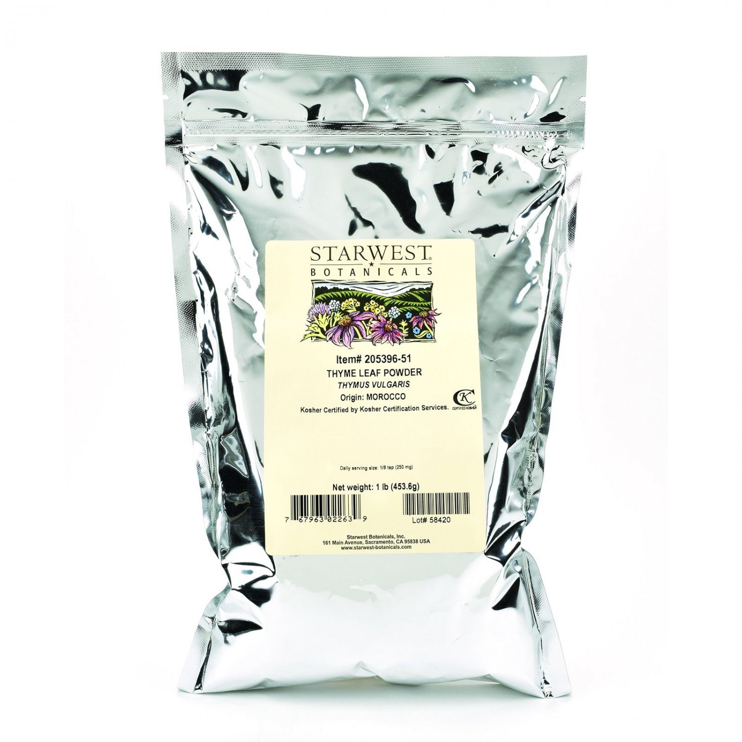 Starwest Botanicals Thyme Leaf Powder 1 Pound