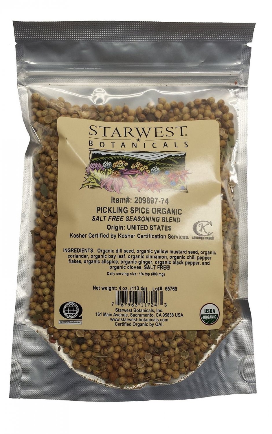 Organic Pickling Spice - 4 oz by Starwest