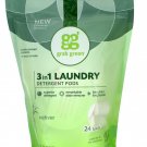 Grab Green - 3 in 1 Laundry Detergent Pods 24 Loads Vetiver - 15.2 oz.