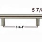 10x Solid Steel Cabinet Pull Drawer Handle T Bar Kitchen Hardware 5-7/8"