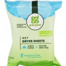 Grab Green Wet Dryer Sheets Fabric Softener Fragrance Free 32 Sheets