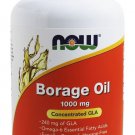 Borage Oil Highest GLA Concentration 1000mg 120 Softgels NOW Foods