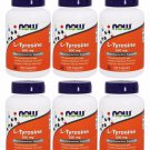 6x NOW Foods L-Tyrosine 500 mg 120 Caps Neurotransmitter Support