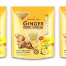 3 Pack Prince Of Peace Instant Lemon Ginger Honey Crystals - 30 Bags (18g each)