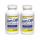 IVORY CAPS PILLS GLUTATHIONE SKIN WHITENING 1500 MG THISTLE - 2 BOTTLE