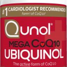 Qunol Mega 100mg CoQ10 Ubiquinol Superior Absorption Patented Water and Fat