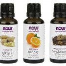 3-Pack Variety of NOW Essential Oils: Blissful Thinking- Ginger Orange Sandal...