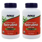 NOW Spirulina 1000 mg,120 Tablets New (Pack of 2)