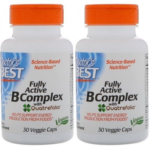 Best Fully Active B Complex 30 Vcaps by Doctors Best (Pack of 2)