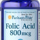 Puritan's Pride Folic Acid 800 mcg - 250 Tablets